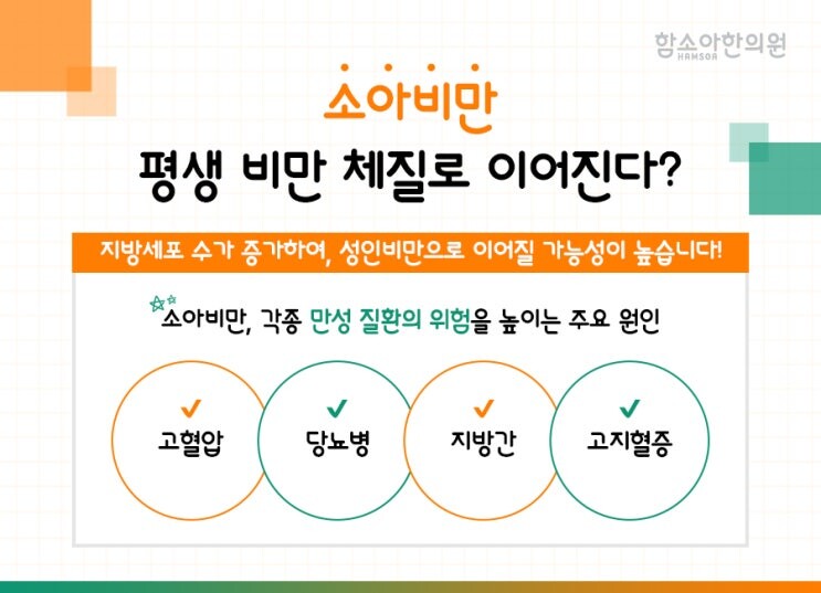 성장기 지방세포가 늘어나 평생 비만 체질로 이어질 수 있음을 보여주는 이미지
